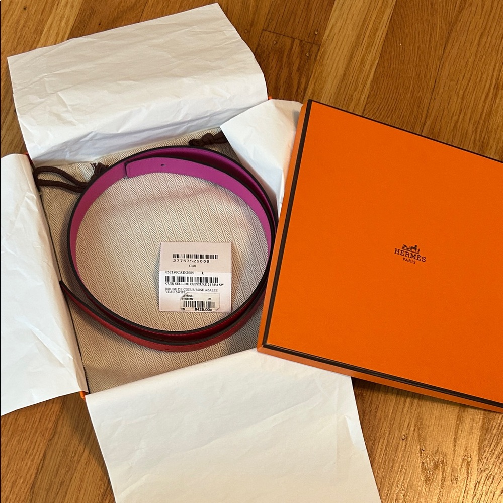 Hermes leather belt (buckle NOT included)